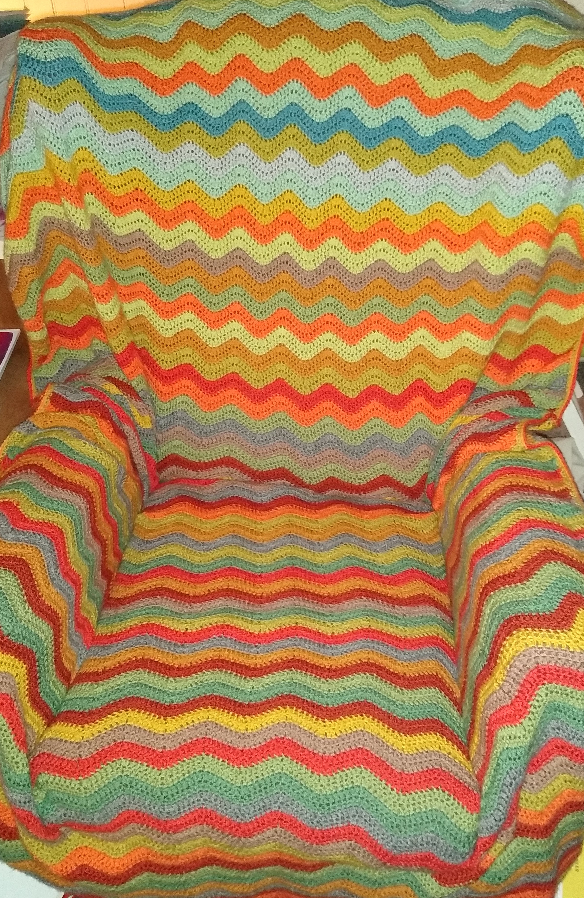 Woodland ripple blanket